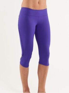 Lululemon Run: Fast And Free Crop - Bruised Berry